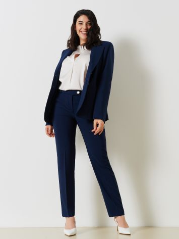 Pantalone Curvy a Sigaretta in Tessuto Tecnico Stretch  Rinascimento