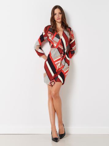 Geometric Print Dress  Rinascimento