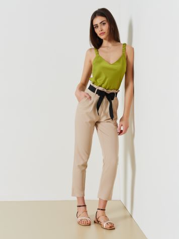 Pleated Carrot Fit Trousers  Rinascimento