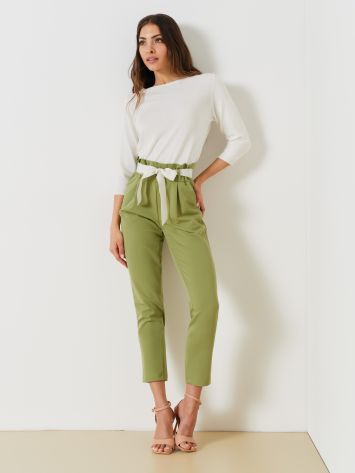 Pleated Carrot Fit Trousers  Rinascimento