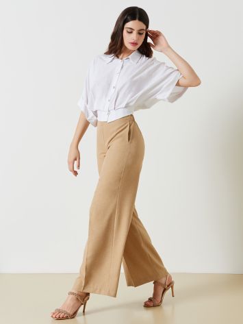 Palazzo Trousers with Elastic Waistband   Rinascimento