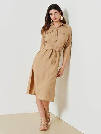 Chemise Dress with Pockets  Rinascimento