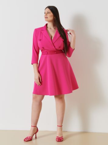 Curvy Stretchy Dress with Full Skirt  Rinascimento