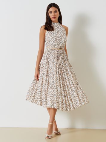 Polka dot Dress with Pleats  Rinascimento