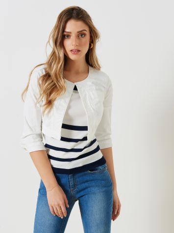 Cropped Cotton Shrug  Rinascimento