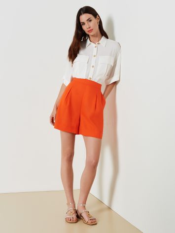 Shorts aus Leinenmischung   Rinascimento