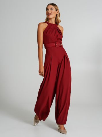 Cady palazzo jumpsuit with belt  Rinascimento