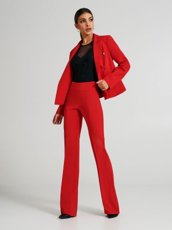 Palazzo trousers in flowy fabric  Rinascimento
