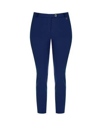 Curvy slim-fit trousers in scuba crepe  Rinascimento