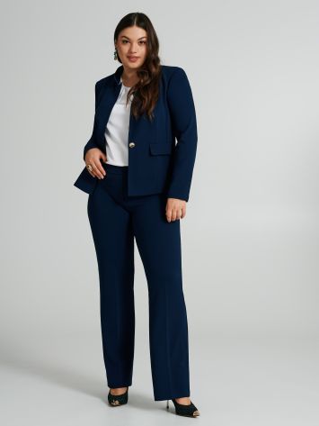 Curvy scuba crepe palazzo trousers  Rinascimento
