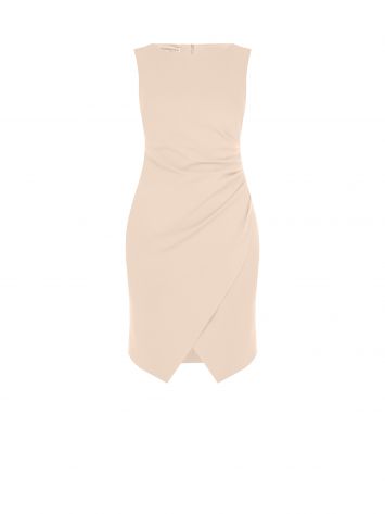 Curvy asymmetrical sheath dress with ruffle  Rinascimento