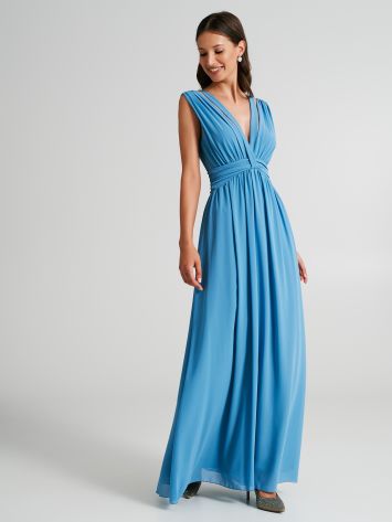 Kleid mit Georgette-Bändern   Rinascimento