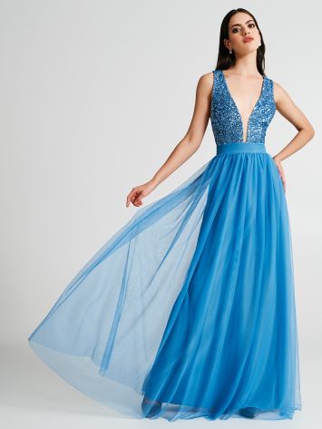 Tulle and sequined dress  Rinascimento