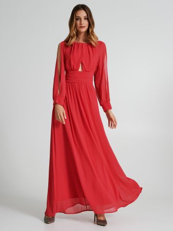 Dress with cut-out detail on the sleeve  Rinascimento