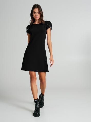 Mini robe avec fermetures éclaires et manches  Rinascimento