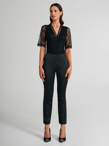 Skinny-Hose aus Satin   Rinascimento