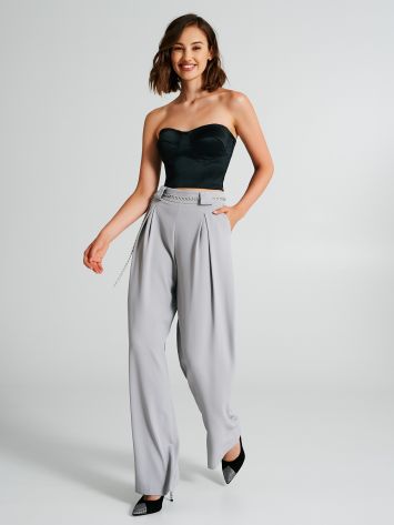 Pantaloni in cady con cintura  Rinascimento