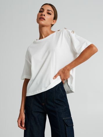T-shirt scatoletta con bottoni  Rinascimento