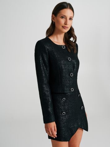 Satin-effect woven jacket  Rinascimento