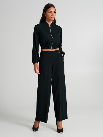 Trousers in technical fabric with slit  Rinascimento