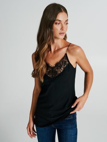 Top with lace insert   Rinascimento