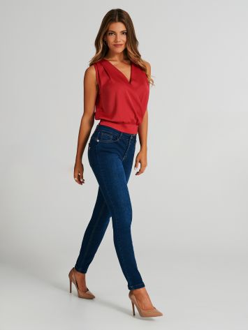 Skinny-Jeans mit verblasster Waschung   Rinascimento