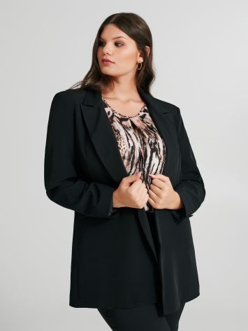 Curvy Open Jacket with Buttons  Rinascimento