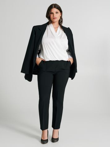 Curvy Trousers with Smock Stitching  Rinascimento