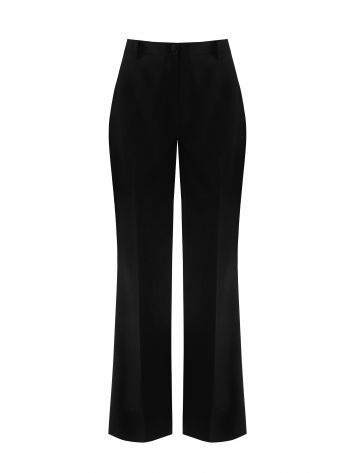 Curvy flared trousers in technical fabric  Rinascimento