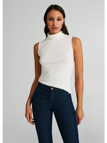 Top dolcevita sans manches, 100 % viscose ECOVERO®  Rinascimento