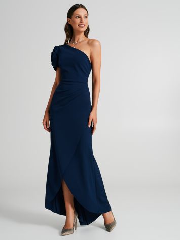 Robe longue fourreau avec rose  Rinascimento