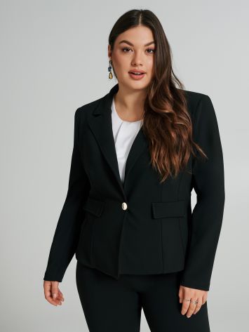 Curvy scuba crepe jacket  Rinascimento