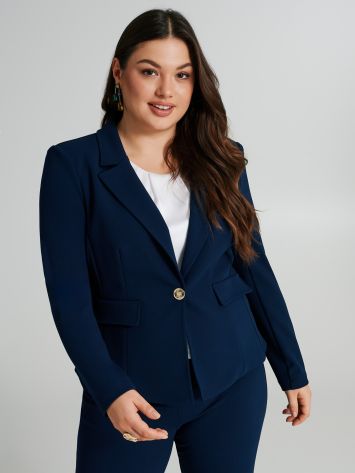 Curvy scuba crepe jacket  Rinascimento