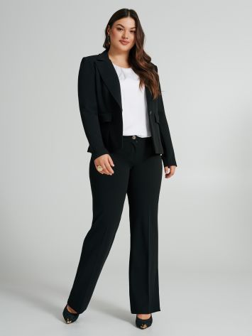 Curvy scuba crepe trousers with charm  Rinascimento