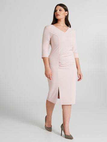 Curvy Sheath Dress with Gathered Detail  Rinascimento