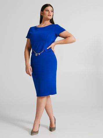 Curvy sheath dress with chain  Rinascimento