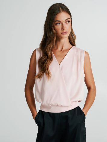 Crossover cowl-neck top  Rinascimento