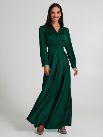 Long dress with full skirt and bow   Rinascimento
