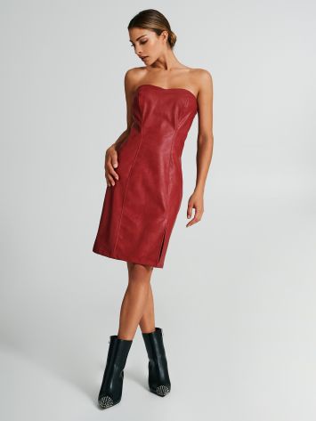 Robe fourreau en simili cuir  Rinascimento