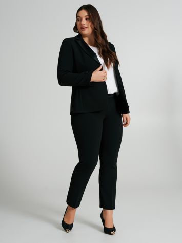 Curvy trousers with satin waistband  Rinascimento