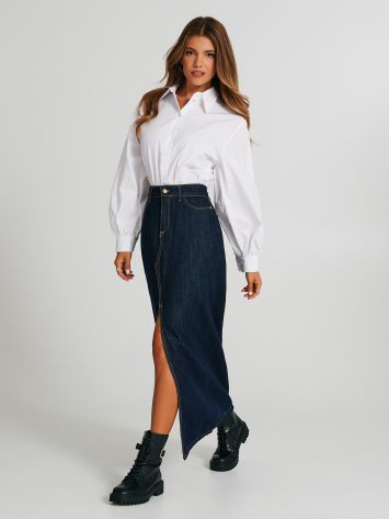 Denim sheath skirt  Rinascimento