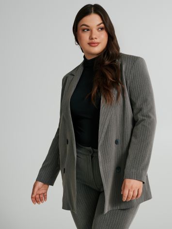 Oversized Curvy pinstripe jacket  Rinascimento