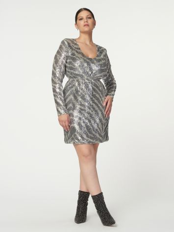 Curvy dress with sequins   Rinascimento