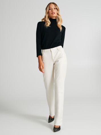 Metallic-effect straight-leg trousers   Rinascimento