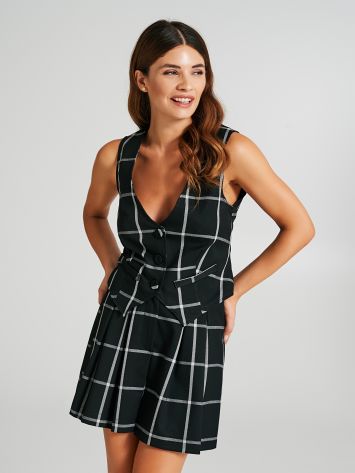 Three-Button Plaid Waistcoat   Rinascimento