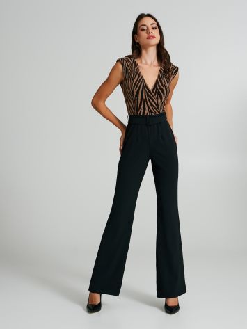 Lurex animal-print jumpsuit  Rinascimento