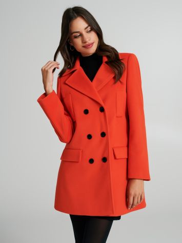 Monochrome double-breasted coat   Rinascimento