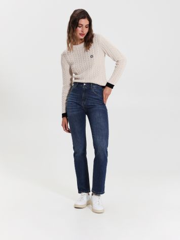 Medium-wash Straight Jeans  Rinascimento