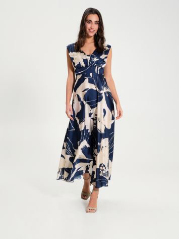 Long floral-print dress  Rinascimento