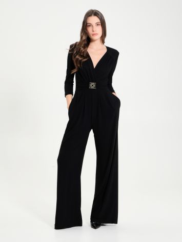 Cady Jumpsuit with Metallic Logo   Rinascimento